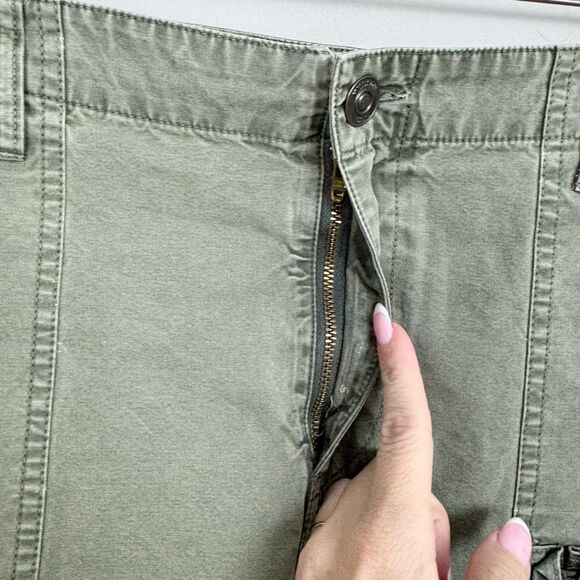 HUDSON JEANS | Olive Green Hunter Cargo Mini Skirt Women’s Size 31 (12) - Picture 5 of 10